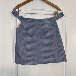 Cotton On Blue and White Striped Off The Shoulder Blouse Size Small